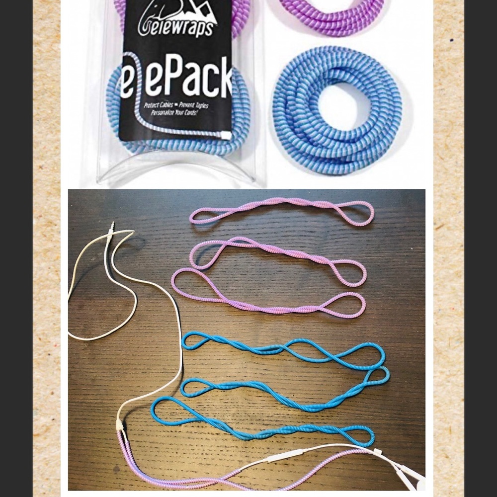 Free 6 earphones cable wraps